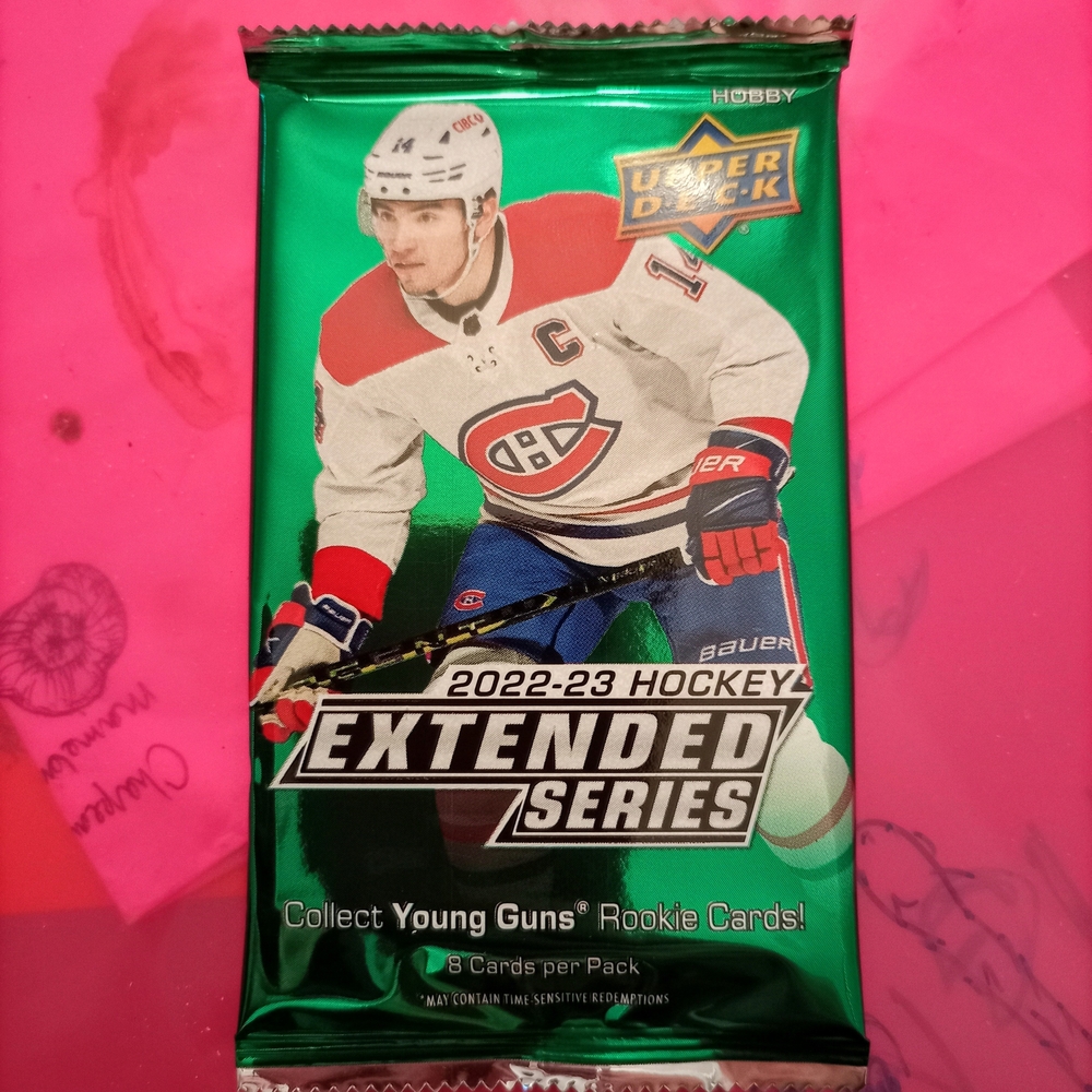 NEW Upper Deck 2022-23 Hockey Extended Series Pack Young Guns Rookie Cards